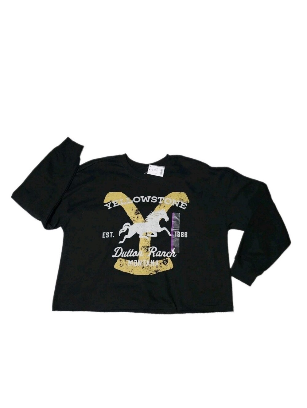 NWT Yellowstone Dutton Ranch Sweatshirt Shirt Women's XL Black Montana Cowboy